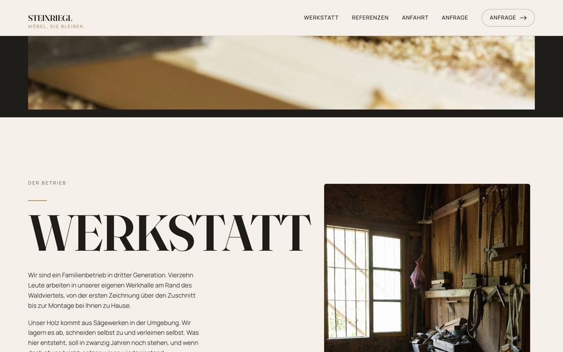 Vorschau der Beispielseite Holzwerk Steinriegl